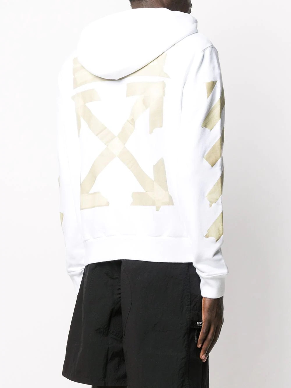 OFF WHITE TAPE ARROWS ZIP UP HOODIE