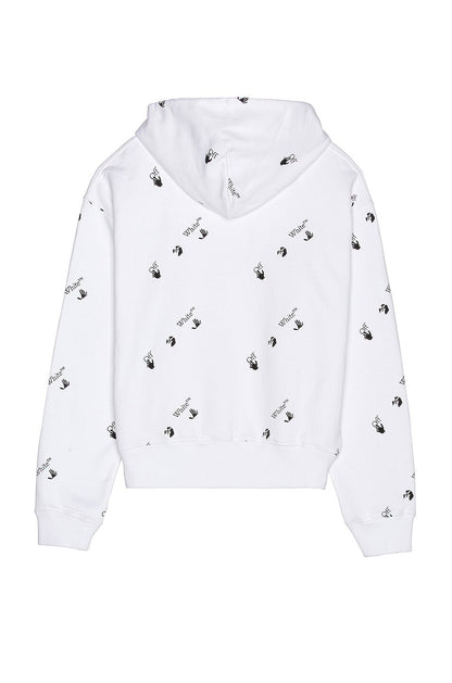 OFF WHITE ALL OVER LOGO PRINT HOODIE