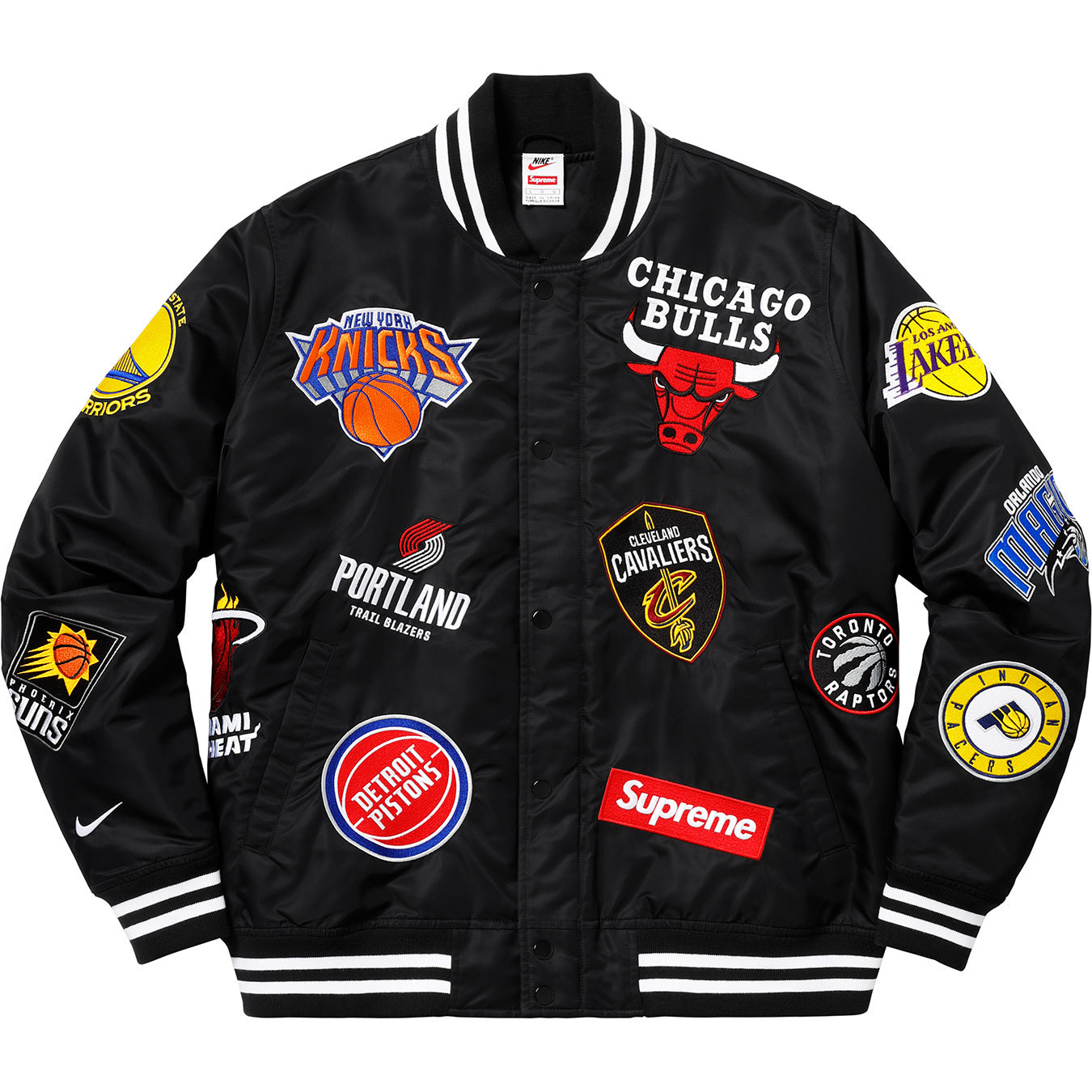 SUPREME NIKE/NBA TEAMS WARM-UP JACKET BLACK