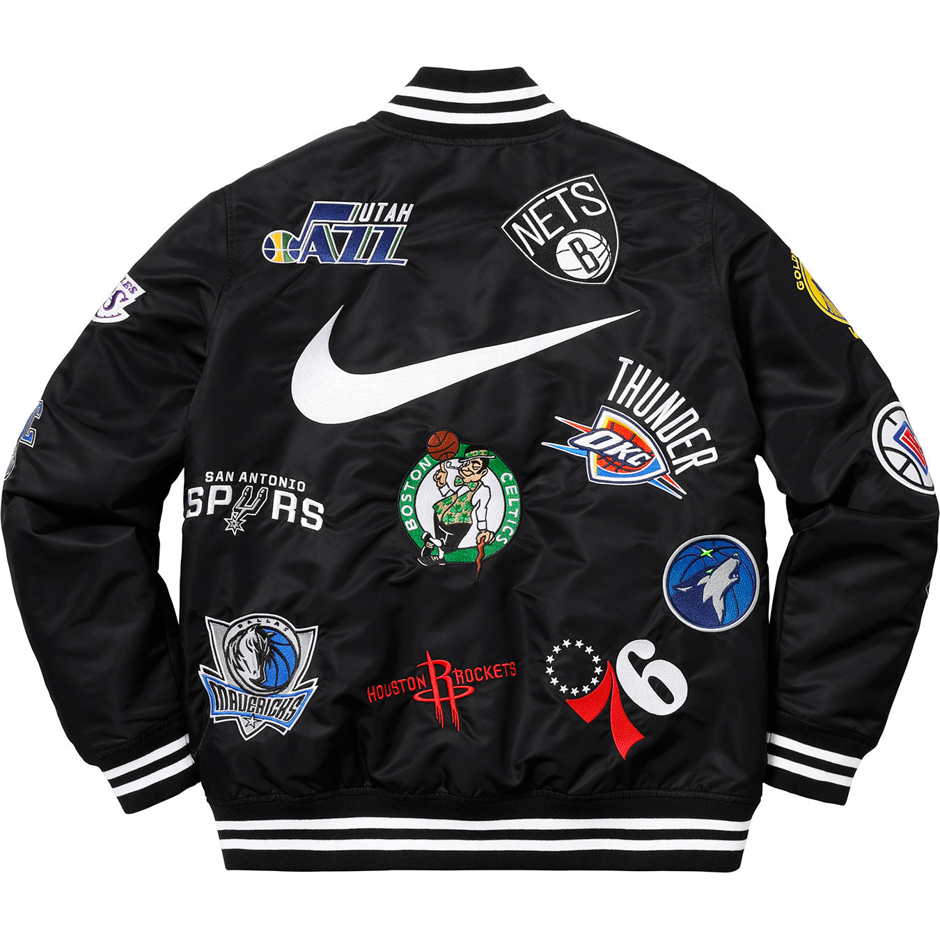 SUPREME NIKE/NBA TEAMS WARM-UP JACKET BLACK