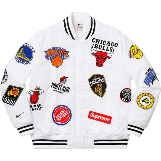 SUPREME NIKE/NBA TEAMS WARM-UP JACKET WHITE