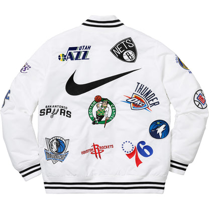 SUPREME NIKE/NBA TEAMS WARM-UP JACKET WHITE