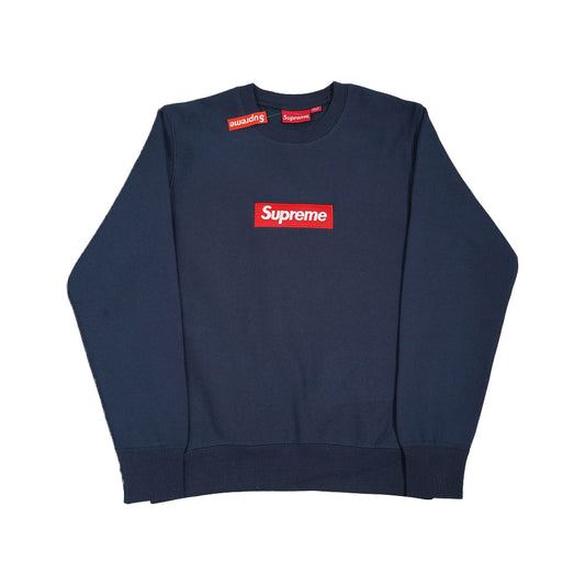 SUPREME BOX LOGO CREWNECK (FW15) NAVY