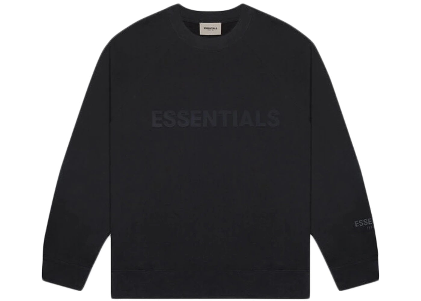 fear-of-god-essentials-crewneck-applique-logo-black-Drip Store Argentina