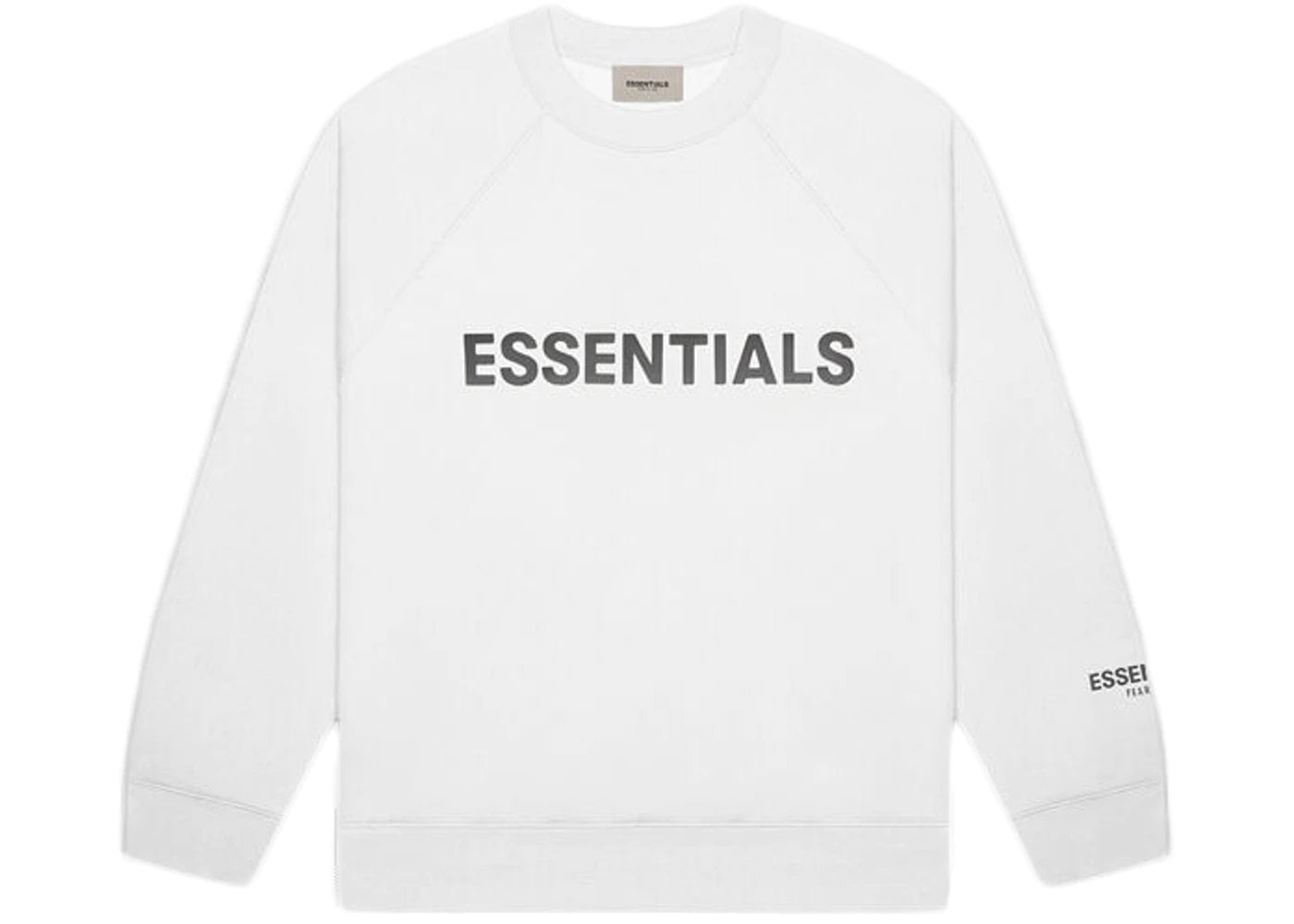 fear-of-god-essentials-crewneck-applique-logo-white-Drip Store Argentina