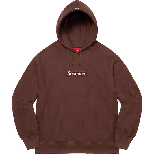supreme-box-logo-hoodie-fw21-dark-brown-Drip Store Argentina