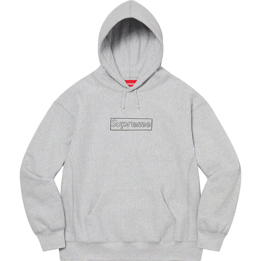 supreme-kaws-chalk-logo-hoodie-heather-grey-Drip Store Argentina