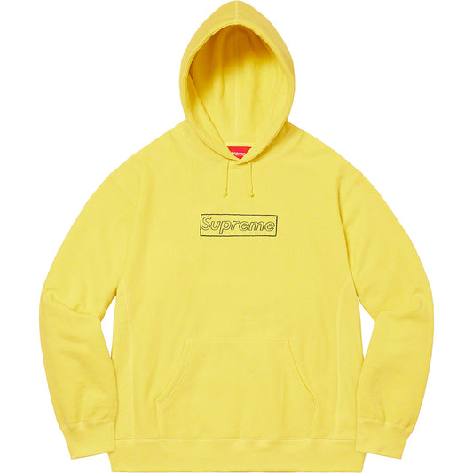 supreme-kaws-chalk-logo-hoodie-light-lemon-Drip Store Argentina